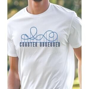 Coaster Obsessed Rollercoaster Graphic Amusement Park Fan Unisex T-Shirt